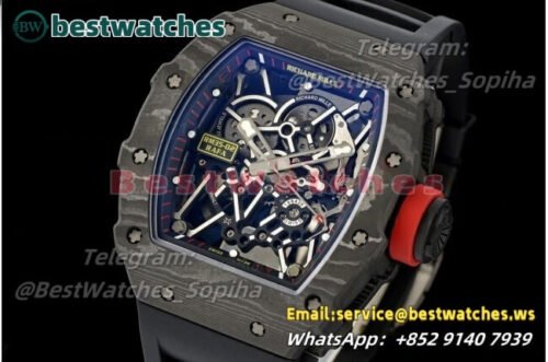 RM35-01 44.5mm Skeleton NTPT Dial on Black Strap APSF RMUL3 Super Clone