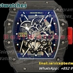 RM35-01 44.5mm Skeleton NTPT Dial on Black Strap APSF RMUL3 Super Clone