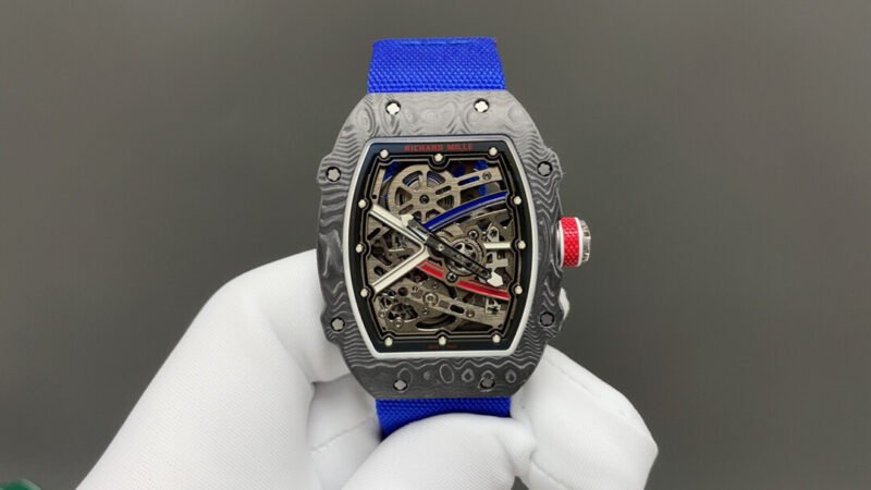 Richard Mille Super Clone RM67-02 Replica Black Dial Red Strap