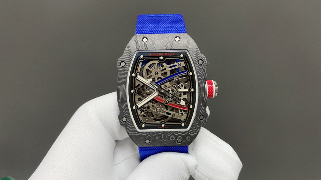 Richard Mille Super Clone RM67-02 Replica Black Dial Red Strap