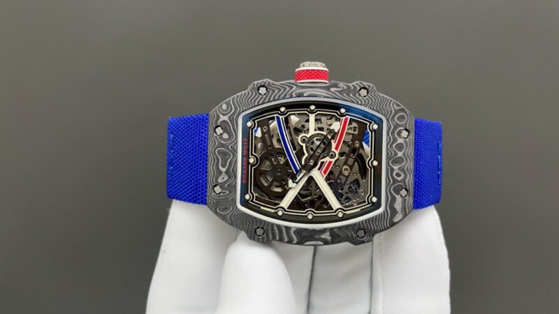 RM67-02 Mutaz Essa Black Skeleton Dial on Blue Strap VAF CRMA7 1:1 customization