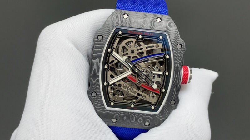 RM67-02 Mutaz Essa Black Skeleton Dial on Blue Strap VAF CRMA7 1:1 customization
