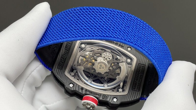 RM67-02 Mutaz Essa Black Skeleton Dial on Blue Strap VAF CRMA7 1:1 customization
