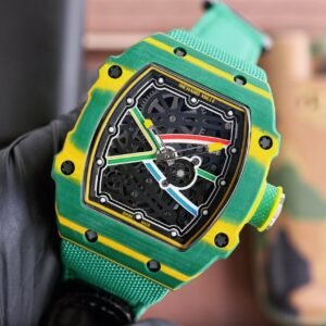 RM67-02 Mutaz Essa Green Skeleton Dial on Green Strap VAF CRMA7 1:1 customization