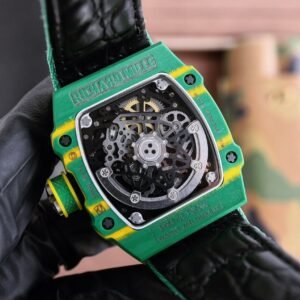 RM67-02 Mutaz Essa Green Skeleton Dial on Green Strap VAF CRMA7 1:1 customization