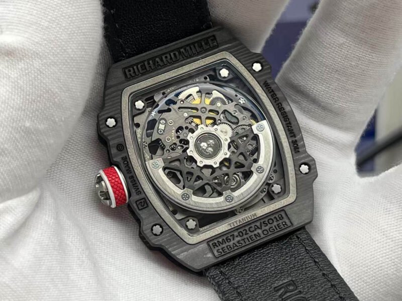 RM67-02 Mutaz Essa black Skeleton Dial on black Strap VAF CRMA7 1:1 customization