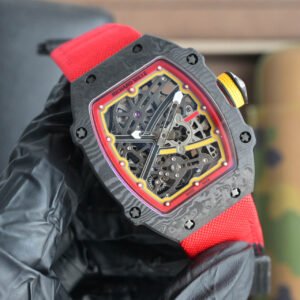 RM67-02 Mutaz Essa Black Skeleton Dial on Red Strap VAF CRMA7 1:1 customization