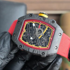 RM67-02 Mutaz Essa Black Skeleton Dial on Red Strap VAF CRMA7 1:1 customization
