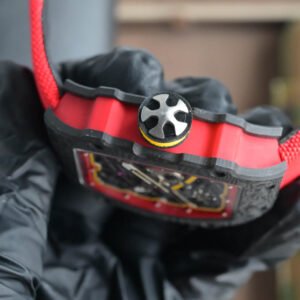 RM67-02 Mutaz Essa Black Skeleton Dial on Red Strap VAF CRMA7 1:1 customization
