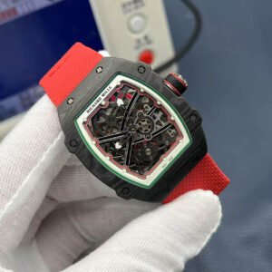 RM67-02 Mutaz Essa Black Skeleton Dial on Red Strap VAF CRMA7 1:1 customization