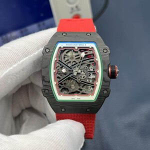 RM67-02 Mutaz Essa Black Skeleton Dial on Red Strap VAF CRMA7 1:1 customization