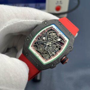 RM67-02 Mutaz Essa Black Skeleton Dial on Red Strap VAF CRMA7 1:1 customization