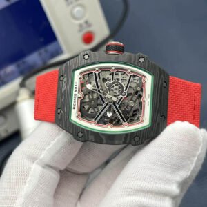 RM67-02 Mutaz Essa Black Skeleton Dial on Red Strap VAF CRMA7 1:1 customization