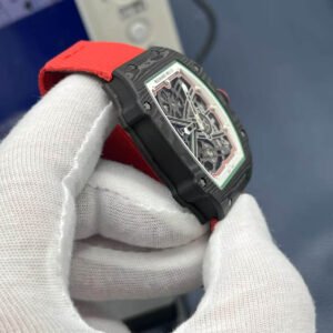 RM67-02 Mutaz Essa Black Skeleton Dial on Red Strap VAF CRMA7 1:1 customization