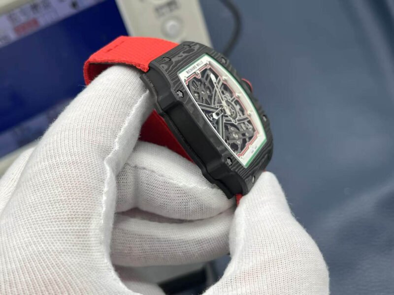 RM67-02 Mutaz Essa Black Skeleton Dial on Red Strap VAF CRMA7 1:1 customization