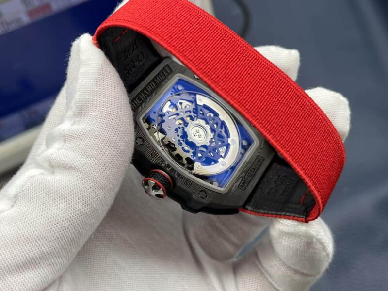RM67-02 Mutaz Essa Black Skeleton Dial on Red Strap VAF CRMA7 1:1 customization