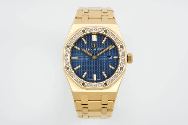 Royal Oak Ladies 67651 33mm Dia YG/YG Blue ZF Swiss Qtz