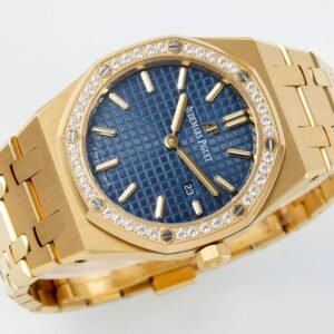 Royal Oak Ladies 67651 33mm Dia YG/YG Blue ZF Swiss Qtz