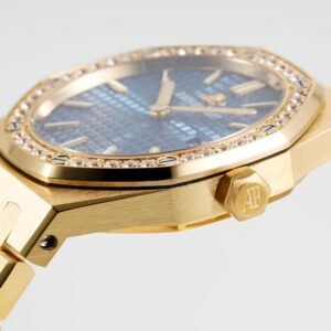 Royal Oak Ladies 67651 33mm Dia YG/YG Blue ZF Swiss Qtz